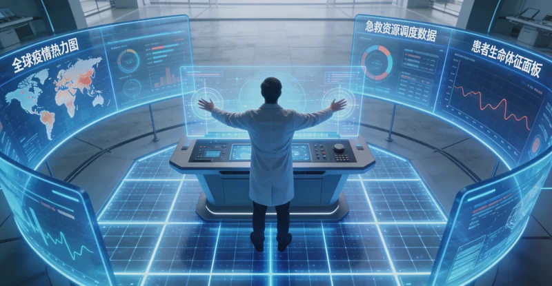 高科技基因测序实验室内部工作场