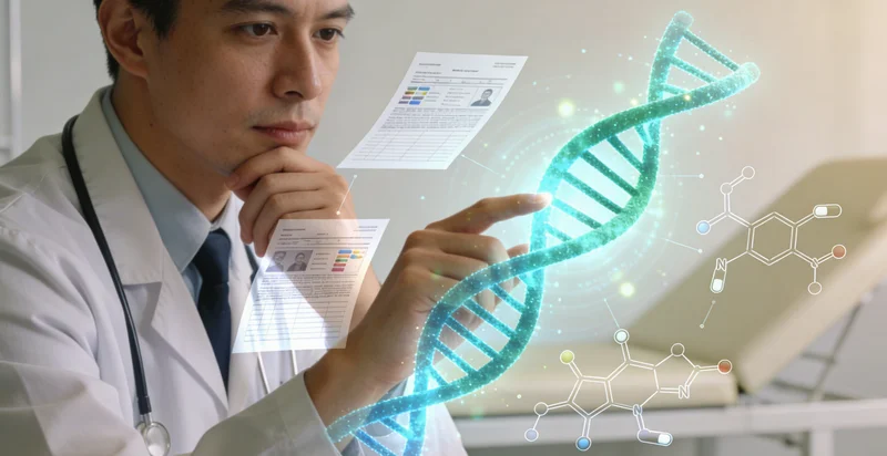 林芝医生向居民解释基因检测报告