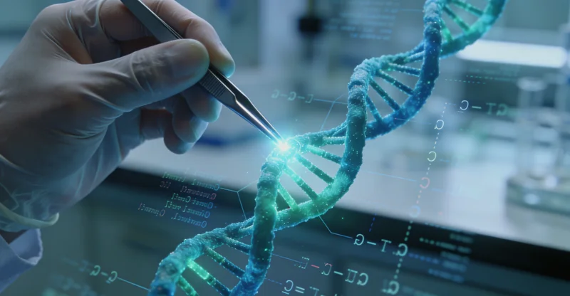 基因检测实验室技术人员进行样本