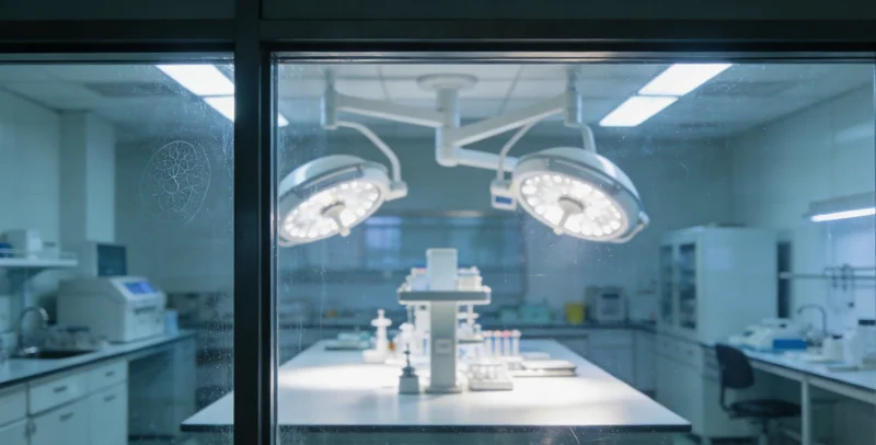 实验室技术人员正在精密仪器前进