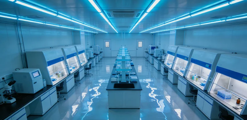 实验室内技术人员正在处理脑脊液