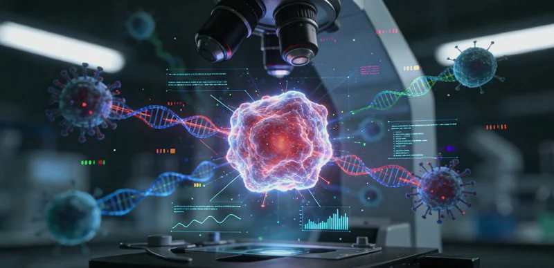 高科技基因测序实验室内部工作场