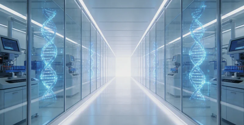 医生在诊室内，指着电脑屏幕上清