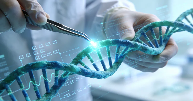 高科技基因测序实验室内部工作场