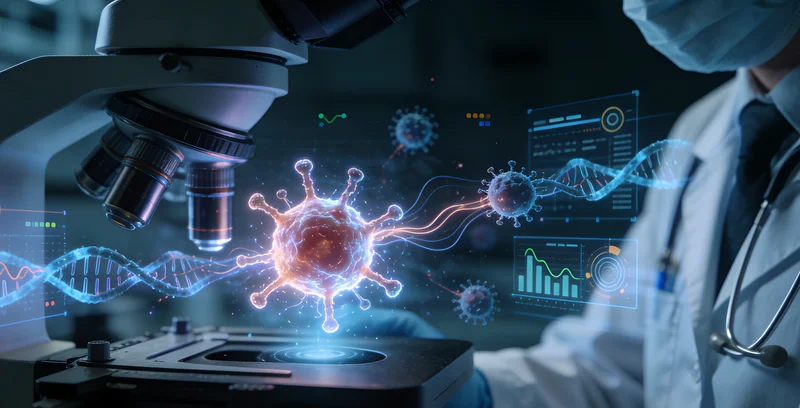 孝义血液肿瘤显微镜下癌细胞与正