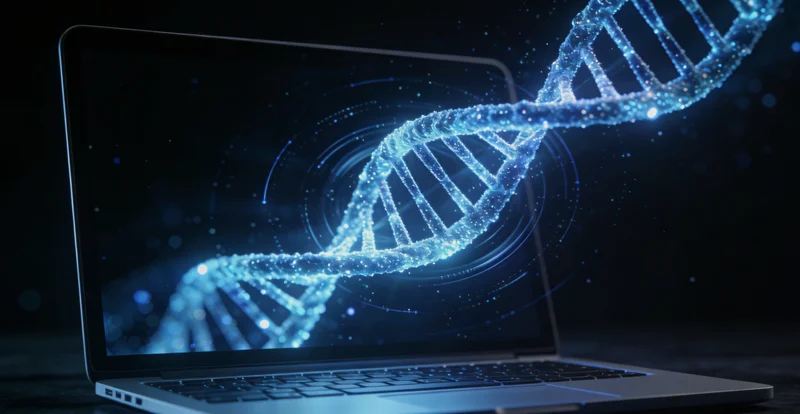 DNA双螺旋与RNA分子示意图