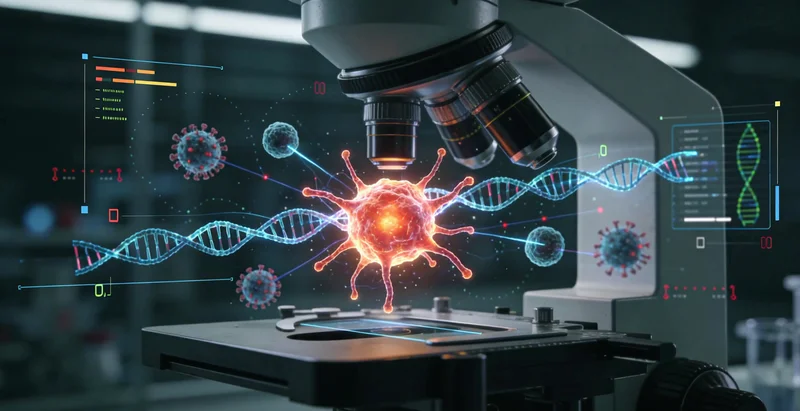 现代化基因测序实验室内部工作场