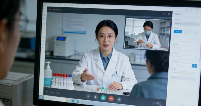 一位市民在社区医院就诊,医生正