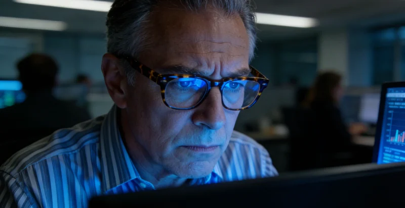 医生与患者家属一起查看并解读耐