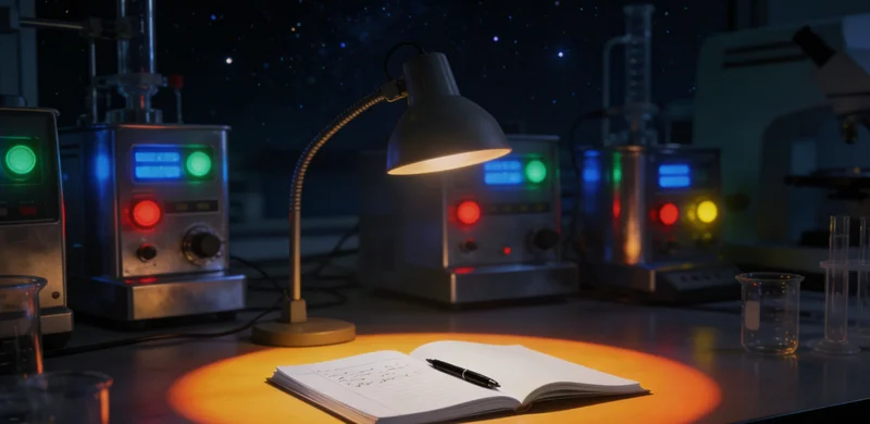 高级生物实验室中,技术人员正在