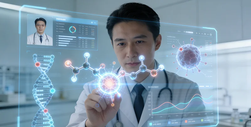 贺州家庭与医生共同查看基因检测