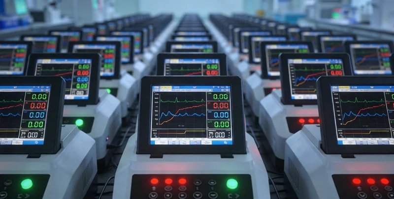 实验室内,穿着白大褂的技术人员