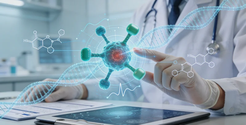 象征基因与家庭健康的抽象概念图