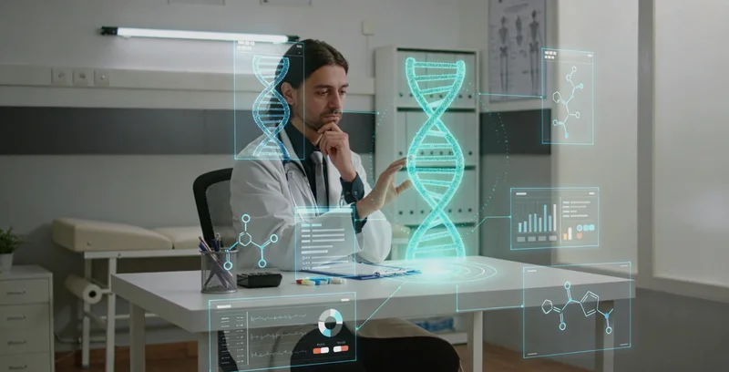 淮北家庭在咨询室查看基因检测报