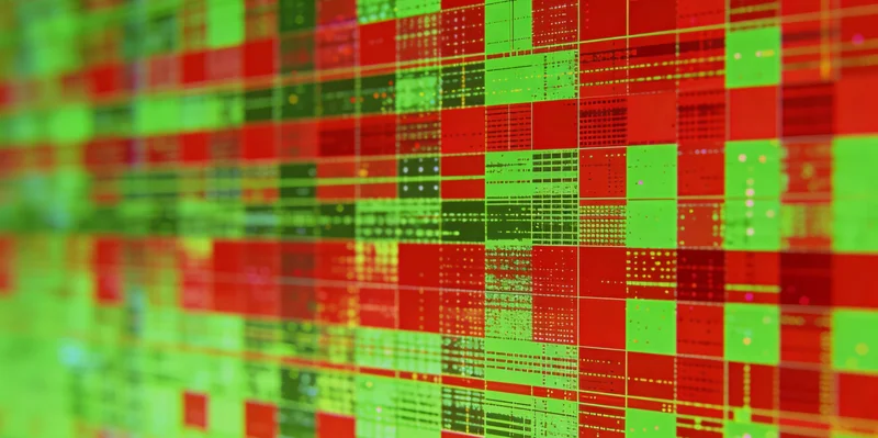 高科技基因测序仪正在运行，背景