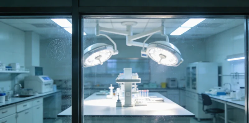 专业人员在生物实验室内操作精密