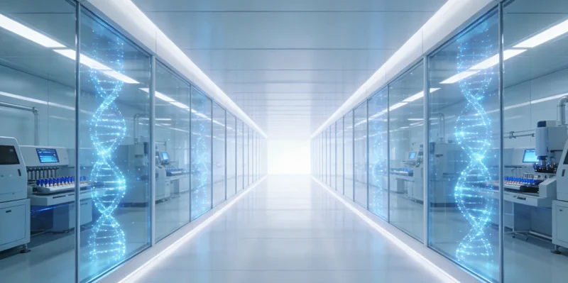 一位医生指着电脑屏幕上显示的基