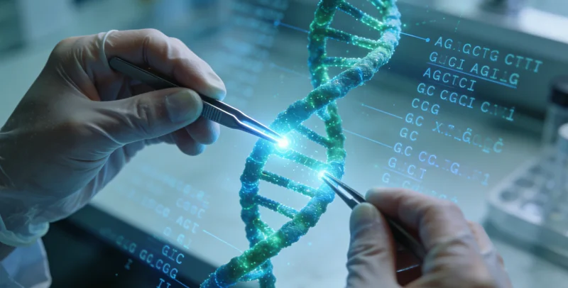 高科技基因测序实验室内部工作场