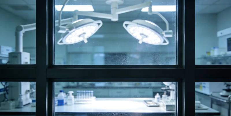 专业的医学检验实验室内部，技术