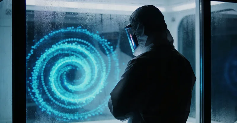 高科技基因测序实验室内部工作场