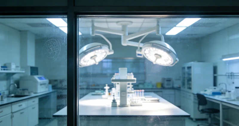 技术人员在实验室内进行基因检测