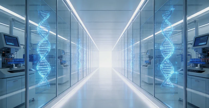 传统粪便检测报告与显微镜，旁边