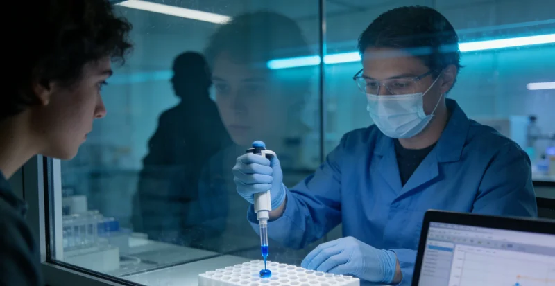 泸州某实验室技术人员正在进行精