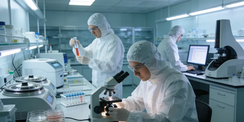 高科技基因测序实验室内部,技术