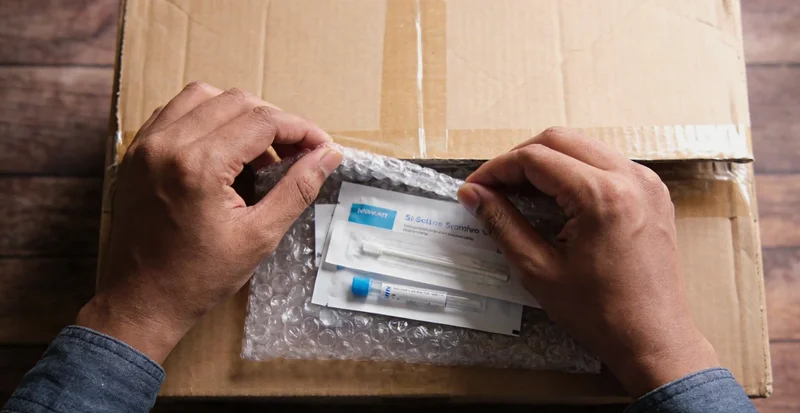 医生正在为患者进行膝关节穿刺抽