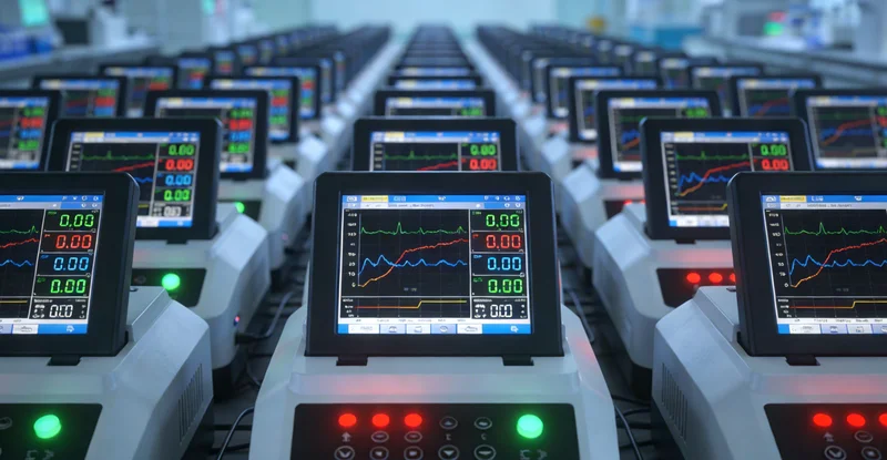 现代化基因测序实验室内部，技术