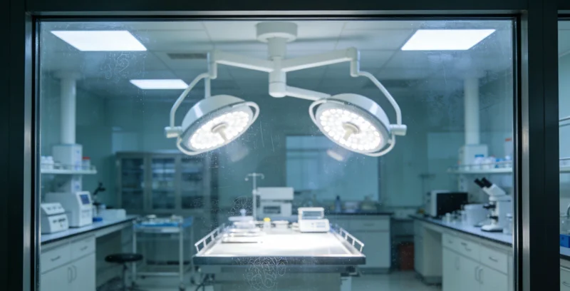 医生在实验室进行基因测序分析