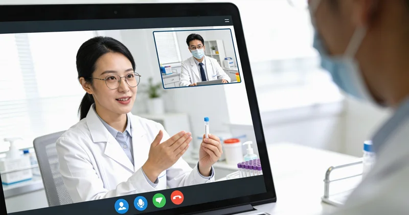 康复出院的患者与医护人员合影，