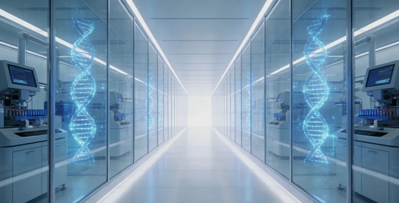 医生与家长共同查看检测报告并进