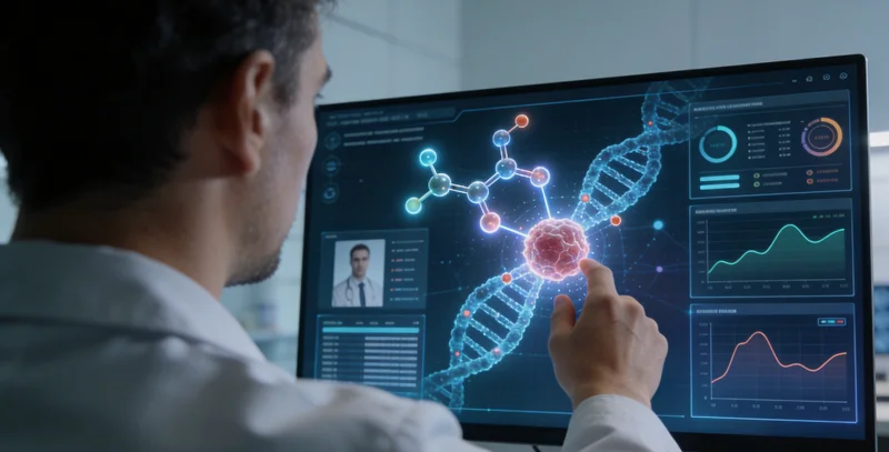 运城家庭与医生共同查看基因检测