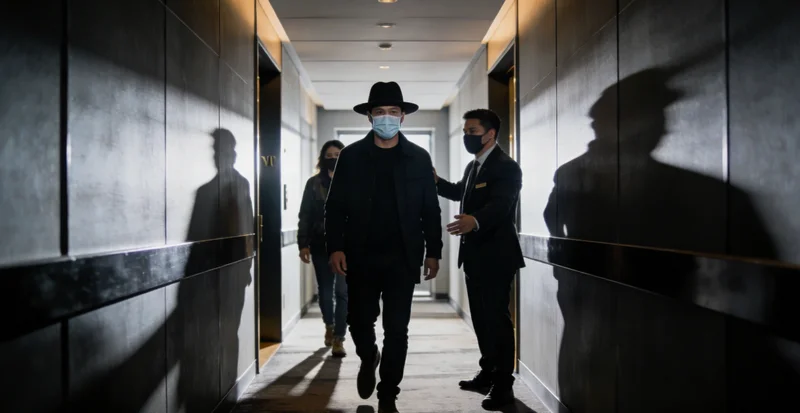 桂林某医院内，家长带着咳嗽的孩