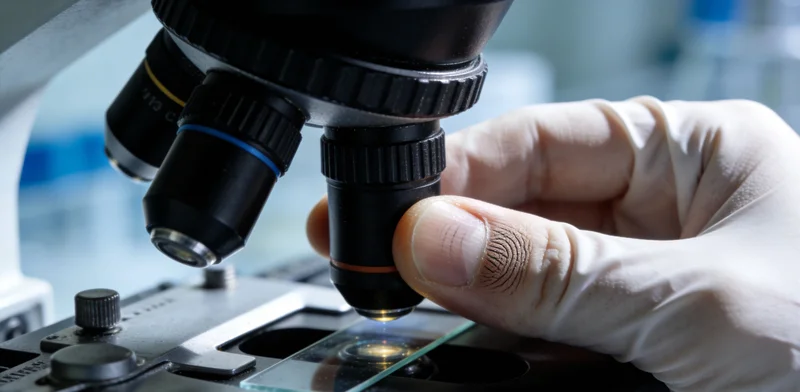 医生在灯箱前查看脑部CT或MR