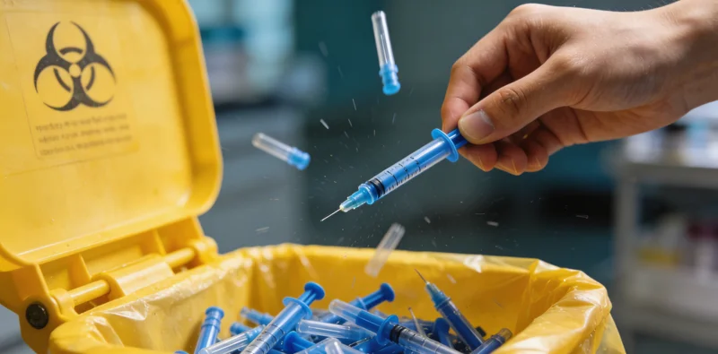 实验室技术人员正在无菌环境下处