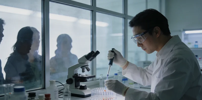 汕头医生在诊室内分析患者病情，