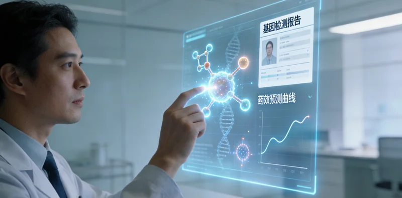 临夏医生与患者共同查看耳聋基因