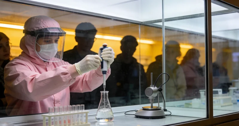 实验室技术人员正在进行PCR基