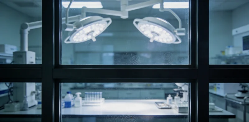 基因测序实验室内部,技术人员正