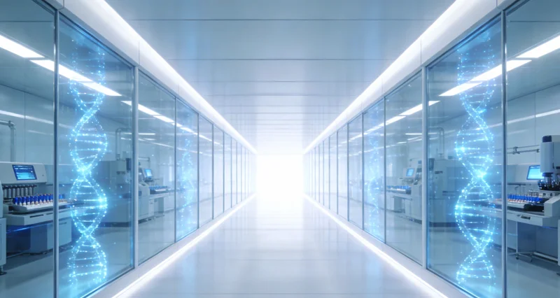 医生在诊室内与患者沟通检测报告