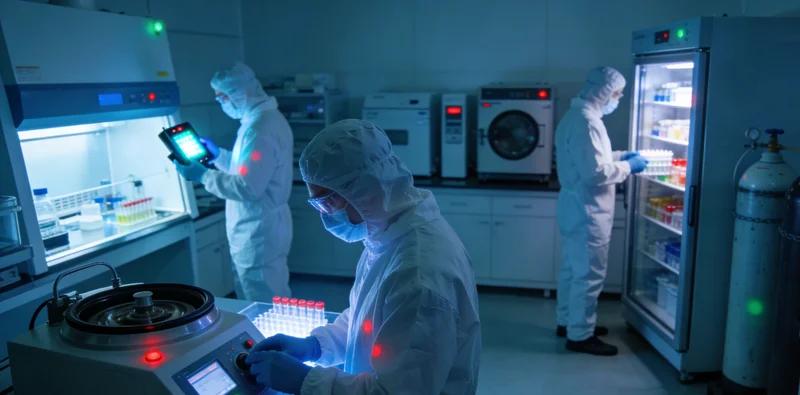 兰州某医疗机构实验室内,技术人