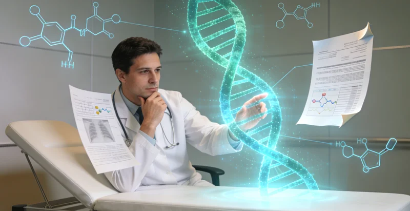 沈阳医生与肺癌患者讨论基因检测