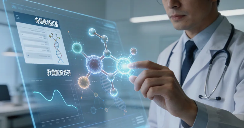 太旗医生与女性患者共同查看并解