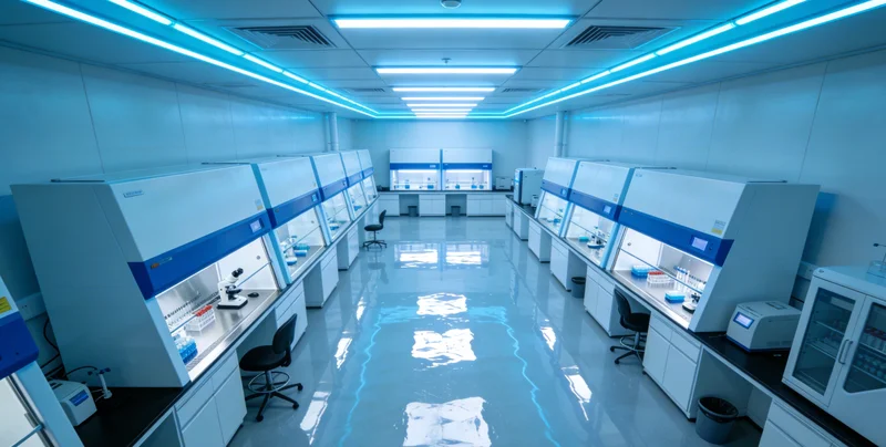 先进的基因测序仪器在实验室中运