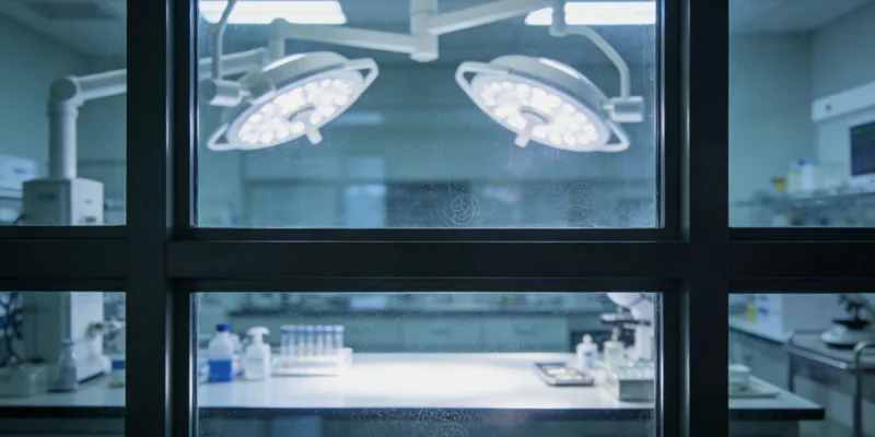 专业人员在生物安全柜内进行病毒