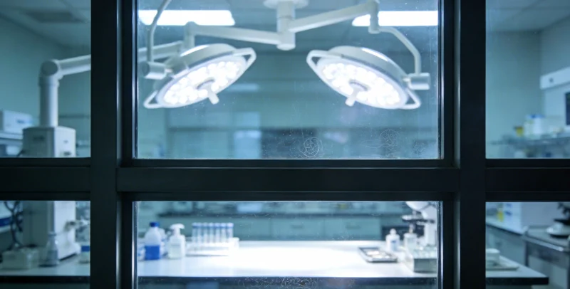 一位技术人员在生物安全柜前操作