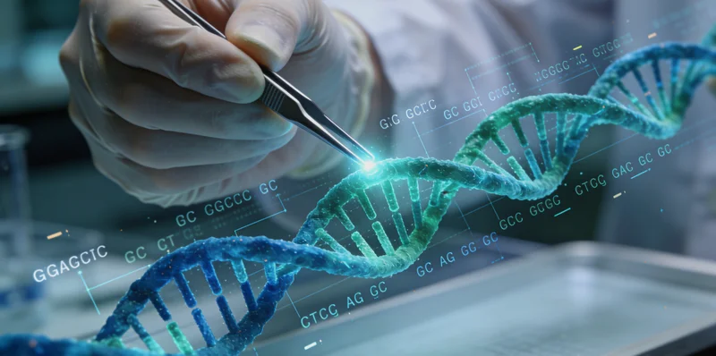 专业基因检测实验室内部工作场景