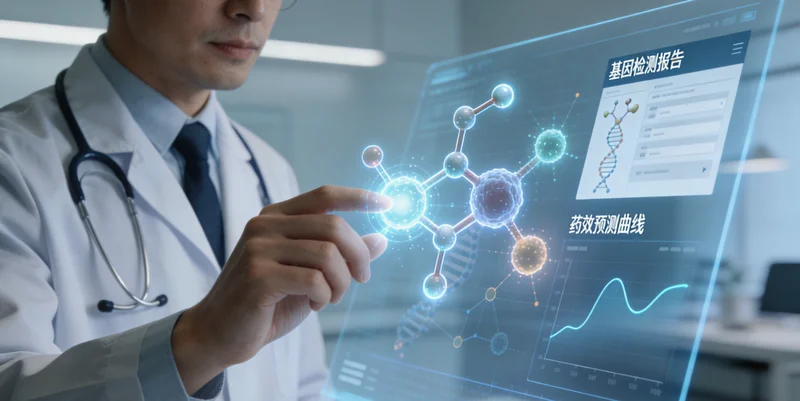 高科技基因测序实验室内部工作场